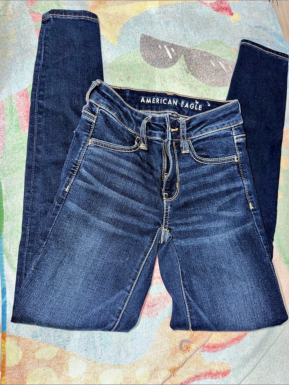 American Eagle Ne(x)t Level High-Waisted Jegging Blue Waist 00